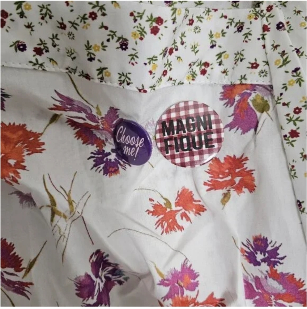 NWT Italian Fiorucci Floral Sheath Dress w/pockets Sz L - $350 MSRP!🌸 - Picture 4 of 5